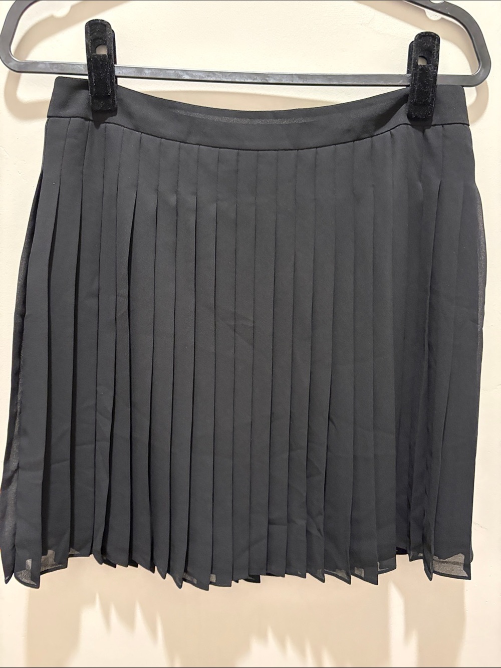 Pleated Black Women's Loft Skirt